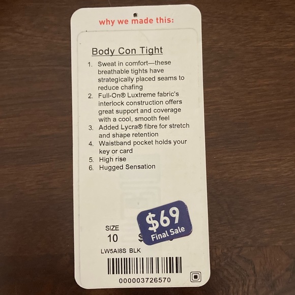 Lululemon Body Con Tight - Picture 5 of 7